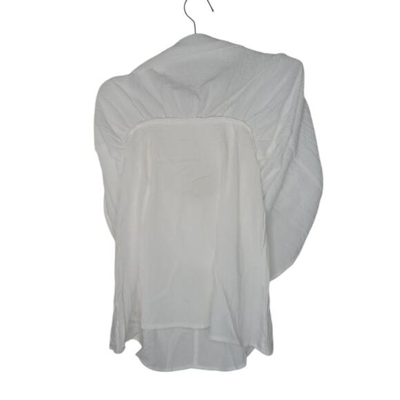 New Lulus Little Bit In Love White Surplice Puff Sleeve Mini Dress SZ S - Picture 14 of 14